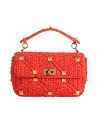 Valentino Garavani Woman Handbag Orange Size - Textile Fibers In Red