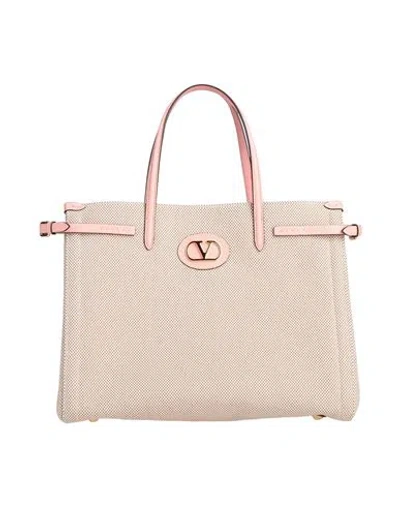 Valentino Garavani Woman Handbag Pink Size - Textile Fibers, Leather