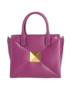 Valentino Garavani Woman Handbag Purple Size - Soft Leather