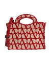 Valentino Garavani Woman Handbag Red Size - Leather, Textile Fibers In Red