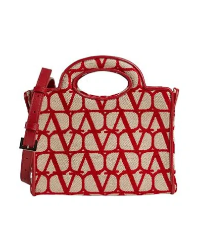 Valentino Garavani Woman Handbag Red Size - Leather, Textile Fibers