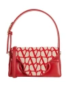 Valentino Toile Iconographe Le Grand Deuxieme Petite Leather Shoulder Bag In Red