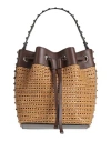Valentino Garavani Woman Handbag Sand Size - Leather, Textile Fibers In Sand