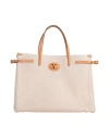 Valentino Garavani Woman Handbag Sand Size - Textile Fibers In Sand