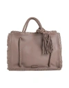 Valentino Garavani Woman Handbag Taupe Size - Soft Leather In Gray