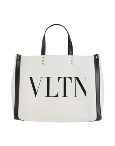 Valentino Garavani Woman Handbag White Size - Textile Fibers, Soft Leather