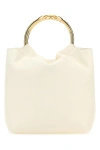 Valentino Women's Ivory Leather Bucket Bag In White