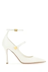 Valentino Tiptoe 100mm Patent Pumps In White