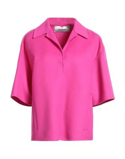 Valentino Garavani Woman Jacket Fuchsia Size 4 Virgin Wool, Cashmere In Pink