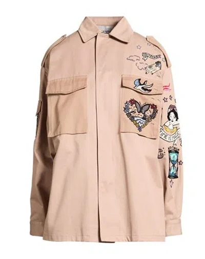 Valentino Garavani Woman Jacket Light Brown Size 4 Cotton In Neutral