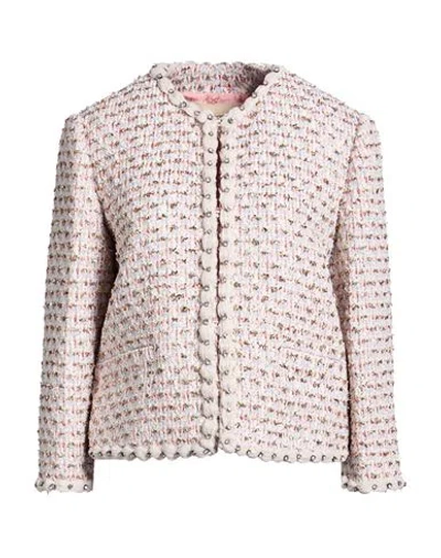 Valentino Garavani Woman Jacket Light Pink Size 4 Polyamide, Synthetic Fibers, Cotton, Polyester, Me