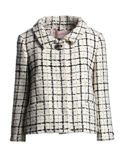 Valentino Garavani Woman Jacket Off White Size 8 Wool, Polyester, Polyamide In Neutral