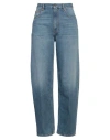 Valentino Garavani Woman Jeans Blue Size 28 Cotton, Calfskin In Blue