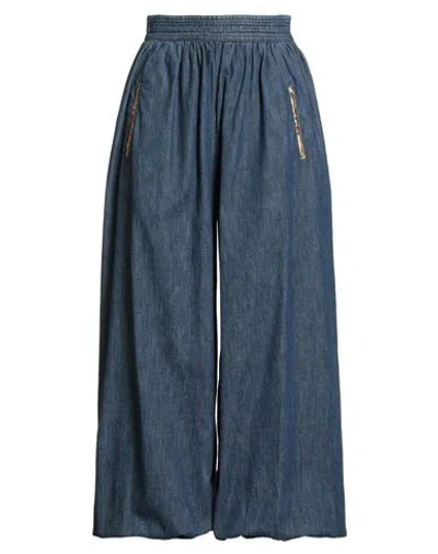 Valentino Garavani Woman Jeans Blue Size 4 Cotton, Polyester