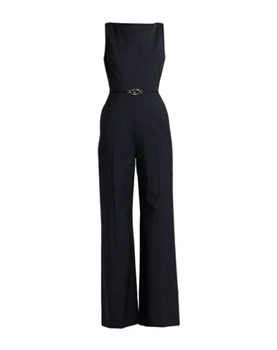 Valentino Garavani Woman Jumpsuit Navy Size 6 Virgin Wool, Mohair Wool In Blue