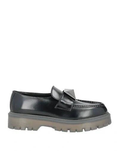 Valentino Garavani Woman Loafers Black Size 6.5 Leather