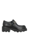 Valentino Rockstud Buckle Lug-sole Loafers In Black