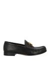 Valentino Garavani Woman Loafers Black Size 8 Leather