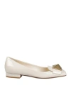 Valentino 20mm One Stud Patent Leather Flats In White