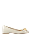 Valentino 20mm One Stud Patent Leather Flats In White