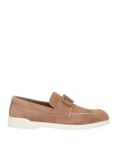 VALENTINO GARAVANI VALENTINO GARAVANI WOMAN LOAFERS LIGHT BROWN SIZE 7.5 LEATHER