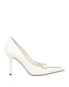 Valentino Garavani Woman Loafers Off White Size 7.5 Leather