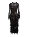 Valentino Garavani Woman Maxi Dress Black Size M Cotton, Polyamide, Polyester In Black