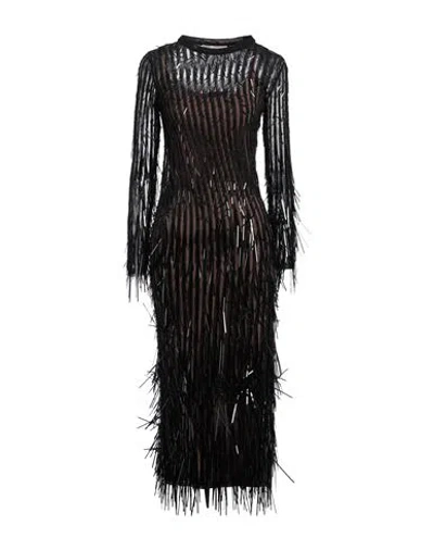 Valentino Garavani Woman Maxi Dress Black Size M Cotton, Polyamide, Polyester
