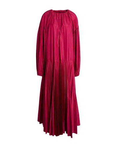 Valentino Garavani Woman Maxi Dress Burgundy Size 10 Silk, Polyester In Red