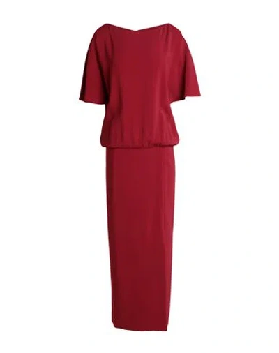 Valentino Garavani Woman Maxi Dress Burgundy Size 8 Acetate, Viscose In Red