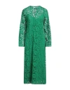 Valentino Garavani Woman Maxi Dress Green Size 12 Viscose, Cotton, Polyamide In Green