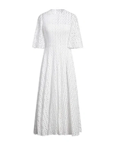Valentino Garavani Woman Maxi Dress White Size 12 Viscose, Cotton, Polyamide