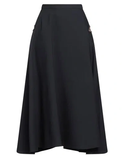 Valentino Garavani Woman Maxi Skirt Midnight Blue Size 6 Virgin Wool, Silk