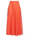 Valentino Long Skirts In Orange