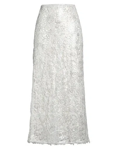 Valentino Garavani Woman Maxi Skirt White Size 14 Viscose, Elastane