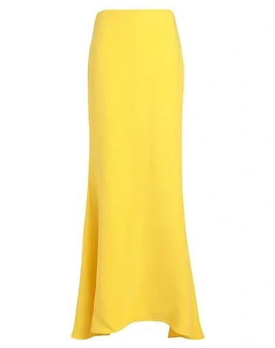 Valentino Garavani Woman Maxi Skirt Yellow Size 6 Silk