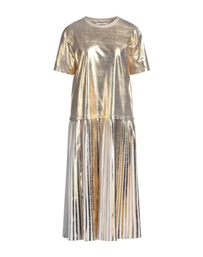 Valentino Garavani Woman Midi Dress Gold Size L Cotton, Polyester