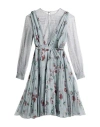 Valentino Garavani Woman Midi Dress Grey Size 2 Silk, Polyamide, Elastane