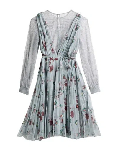 Valentino Garavani Woman Midi Dress Grey Size 2 Silk, Polyamide, Elastane