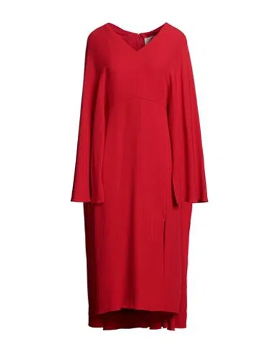 Valentino Garavani Woman Midi Dress Red Size 6 Silk