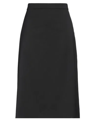 Valentino Garavani Woman Midi Skirt Black Size 6 Virgin Wool, Elastane