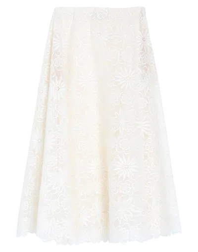 Valentino Midi Skirts In White
