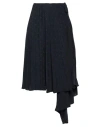 Valentino Garavani Woman Midi Skirt Navy Blue Size 4 Silk