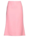 Valentino Garavani Woman Midi Skirt Pink Size 4 Virgin Wool, Silk