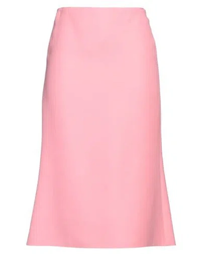 Valentino Garavani Woman Midi Skirt Pink Size 4 Virgin Wool, Silk