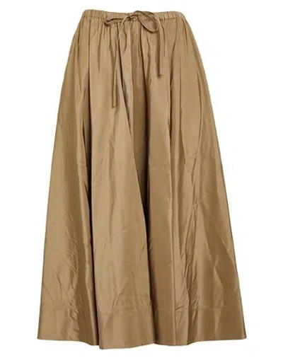 Valentino Garavani Woman Midi Skirt Sand Size 6 Silk In Brown