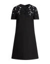 Valentino Garavani Woman Mini Dress Black Size 4 Virgin Wool, Silk In Black