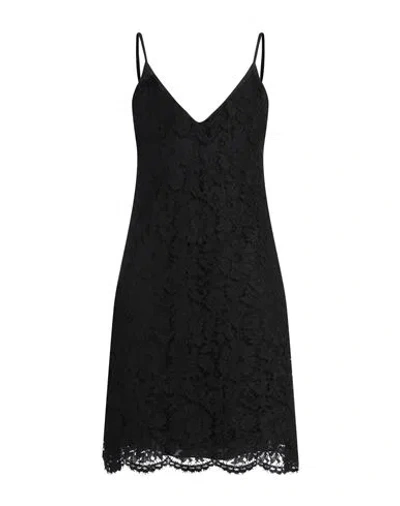 Valentino Garavani Woman Mini Dress Black Size 4 Viscose, Cotton, Polyamide