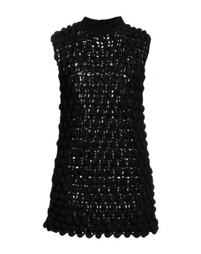 Valentino Woman Short Dress Black Size S Virgin Wool