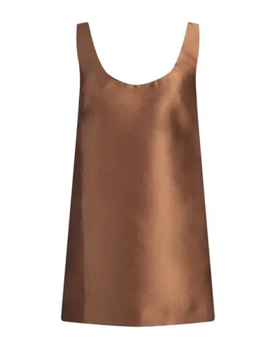 Valentino Garavani Woman Mini Dress Brown Size 2 Polyester, Silk